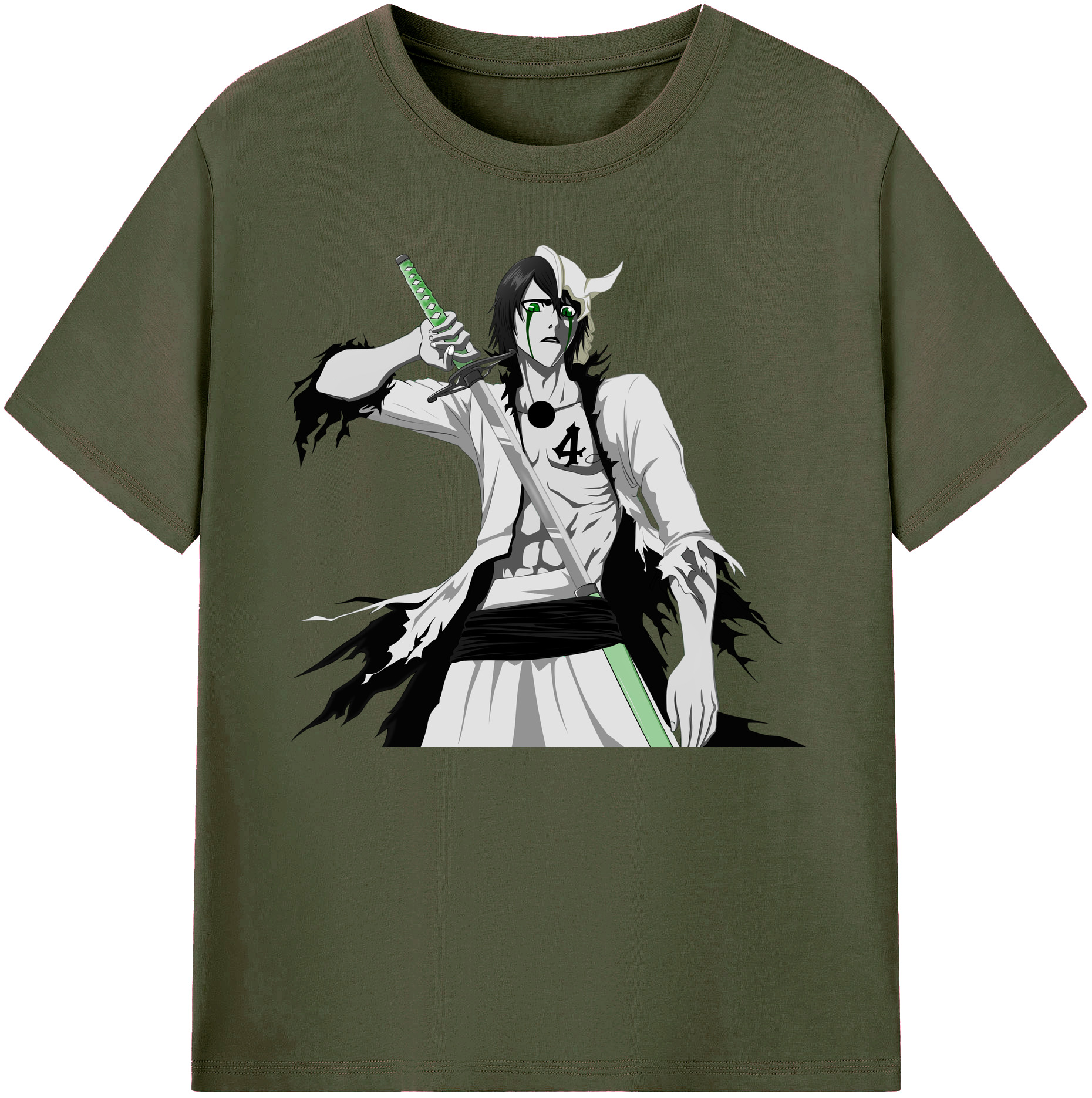 （画像用） ブリーチ ウルキオラ·シファー BLEACH Ulquiorra cifer 綿100％ メンズ半袖Tシャツ｜肌触りやわらか＆通気性